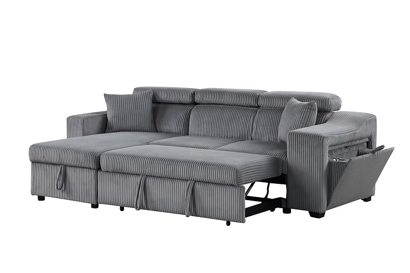 S8978 Bonaterra II Corduroy Grey Sectional
