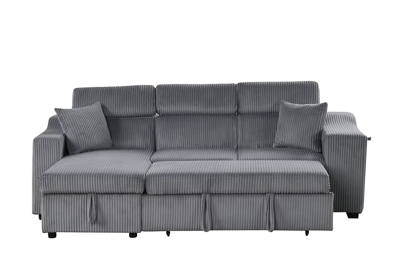S8978 Bonaterra II Corduroy Grey Sectional