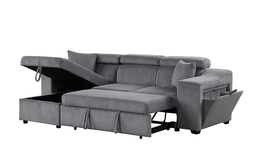 S8978 Bonaterra II Corduroy Grey Sectional