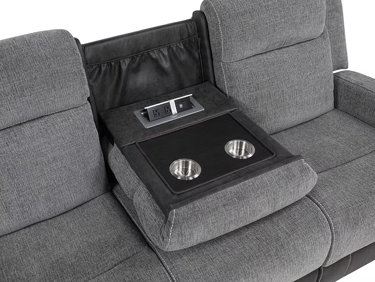 3pcs or 2pcs S9871 Nisa Grey Reclining Sofa Set