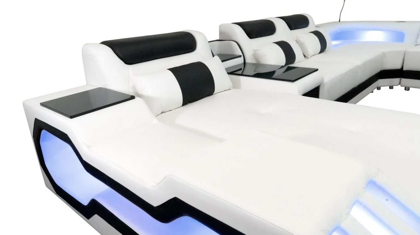 MI-9916 Matrix Two-Tone Oversized Sectional w/ Coffee Table