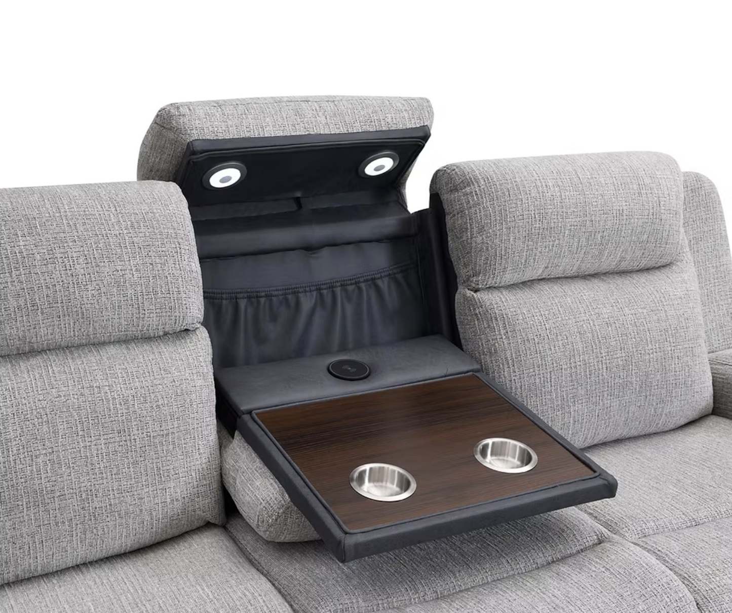 S9870 Wilbert Grey Fabric Reclining Sofa Set
