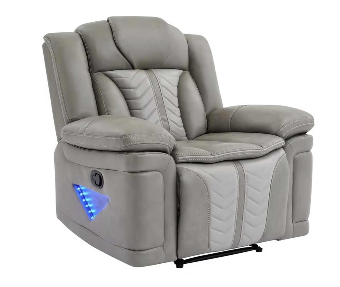 S2025 Innova Grey Leather Reclining Sofa Set