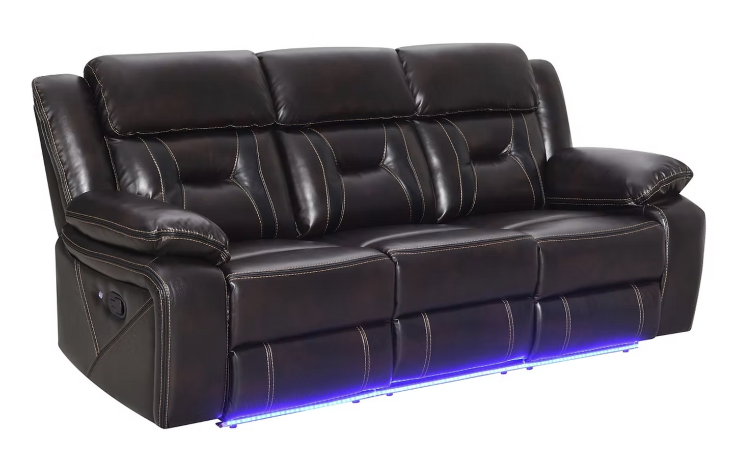 3pcs S8098 Concord Dark Brown Reclining Sofa Set