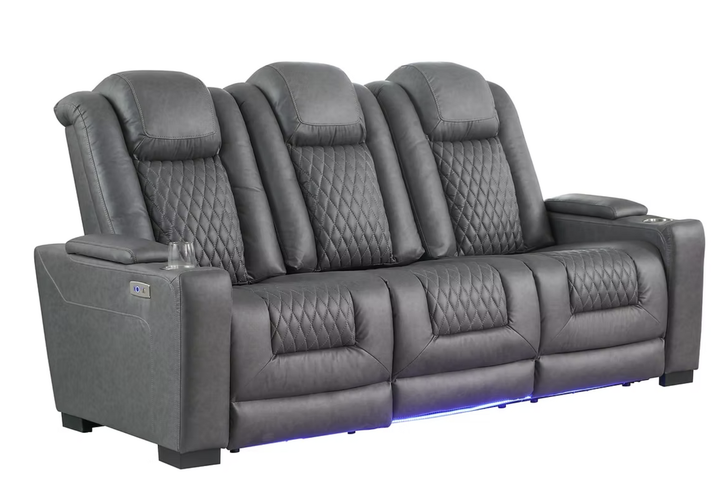 3pcs S9303 Ash Grey Power Reclining Set