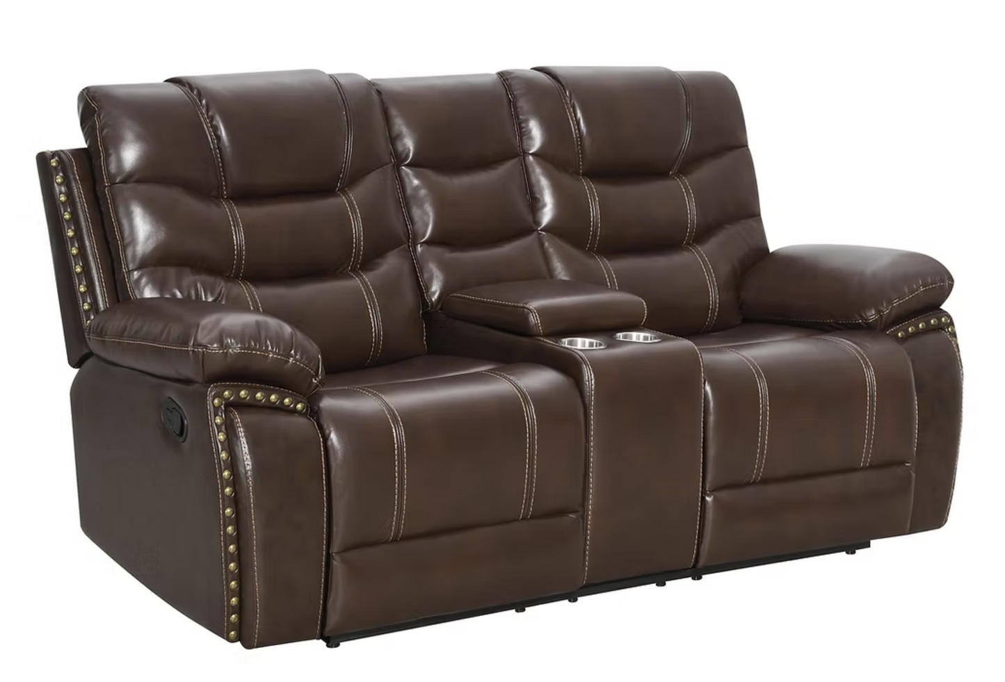 S3506 Delmar Brown Leather Reclining Sofa Set