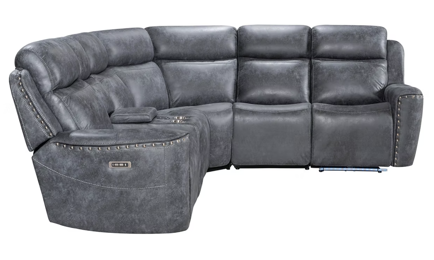 S7900 Romi Grey Power Reclining Sectional