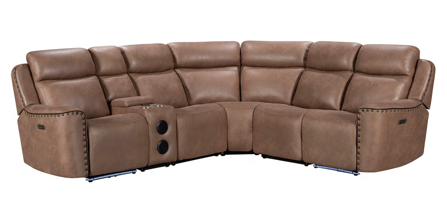 S7900 Romi Brown Power Reclining Sectional