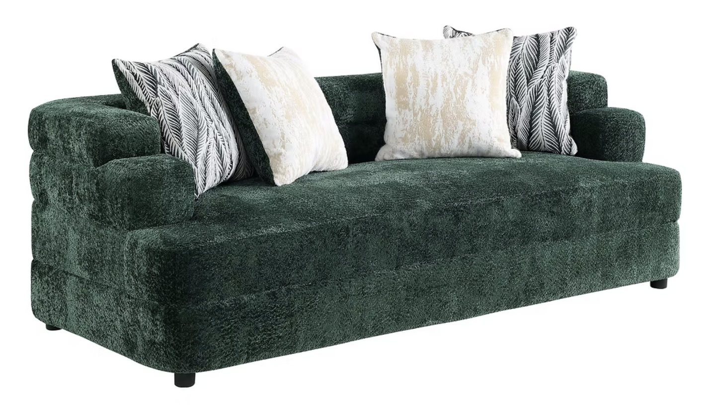 3pcs or 2pcs S1400 Stepso Green Boucle Sofa, Loveseat & Chair