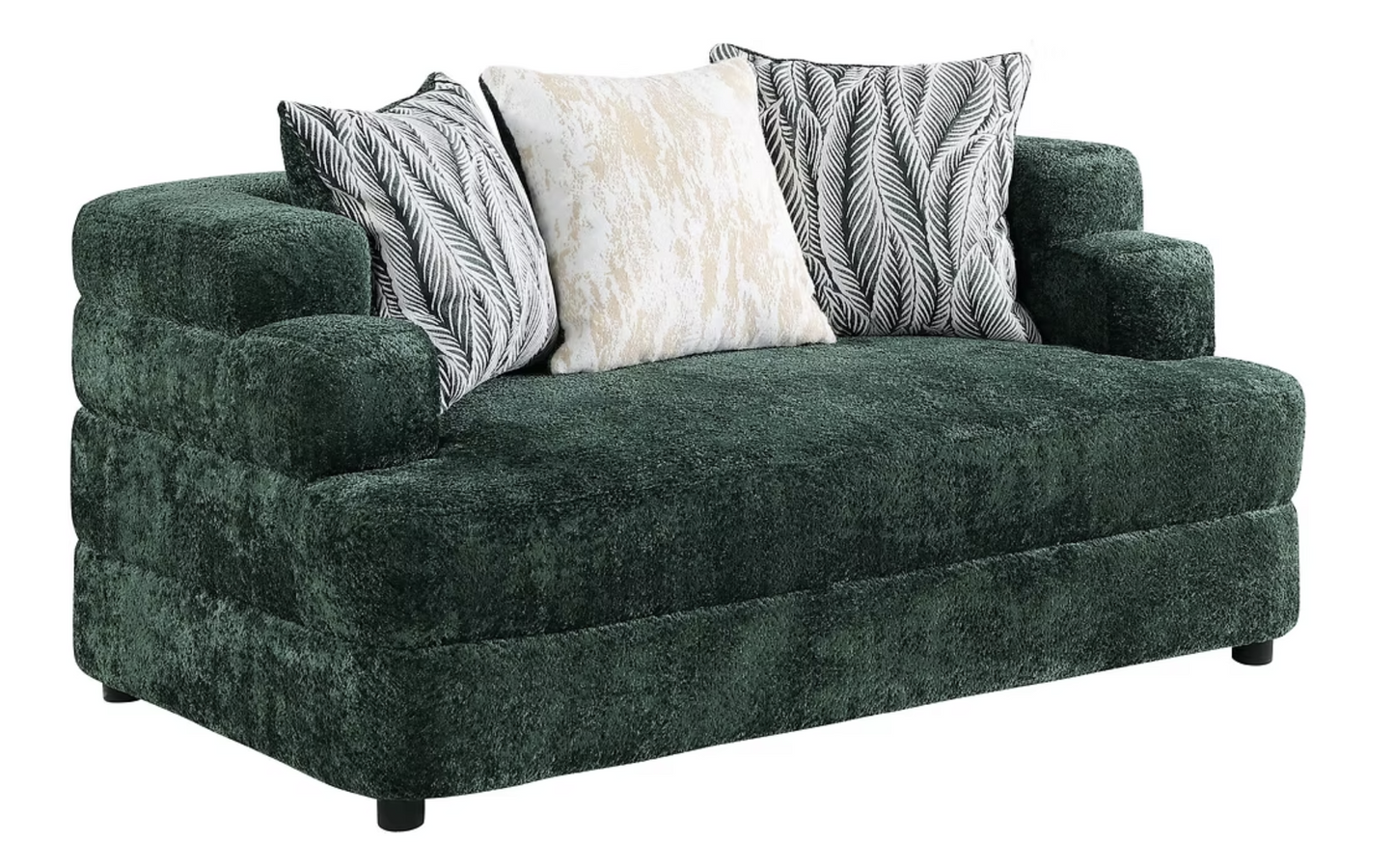 3pcs or 2pcs S1400 Stepso Green Boucle Sofa, Loveseat & Chair