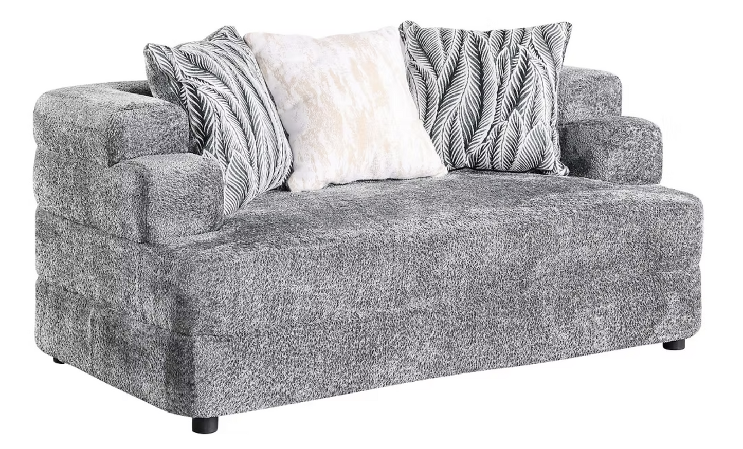 3pcs or 2pcs S1400 Stepso Charcoal Boucle Sofa, Loveseat & Chair