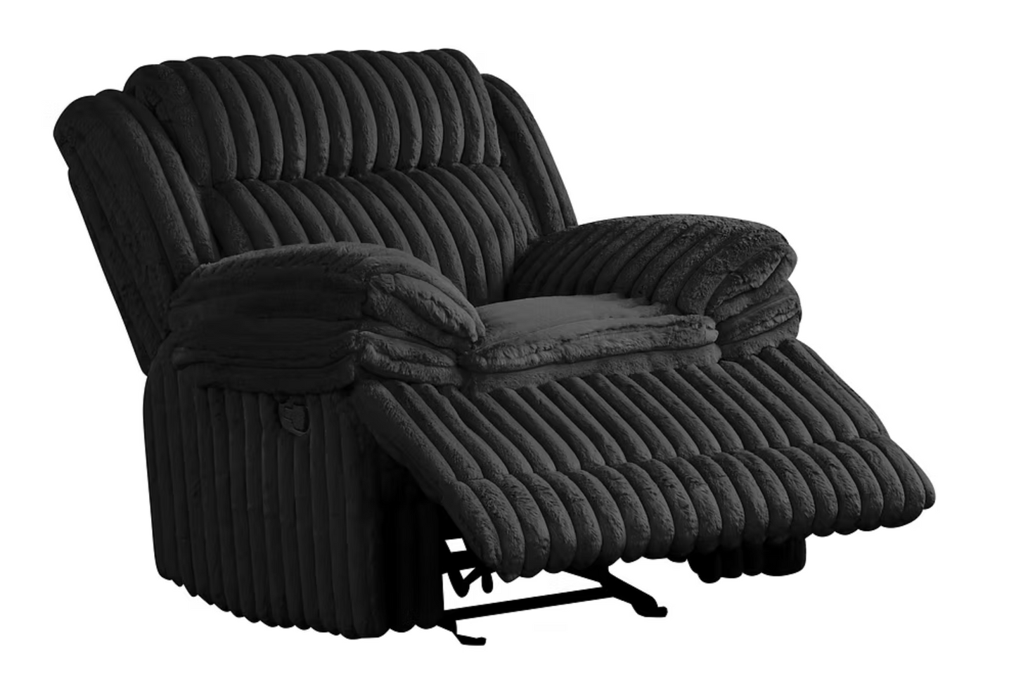 3pcs S3939 Mellow Black Reclining Sofa Set