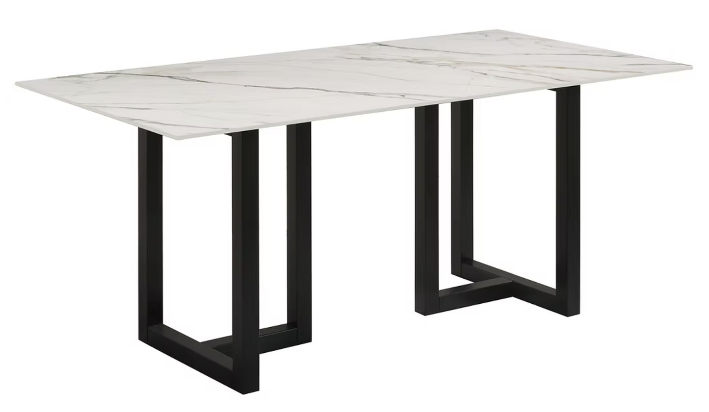 7pcs D1475 Farrin White DIning Set