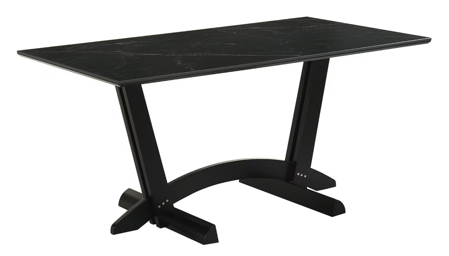 7pcs D1400 Nava Black Dining Set