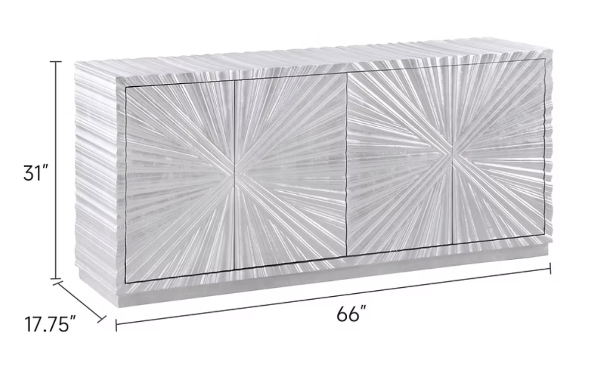 A-C10 Selene Silver Leaf Console