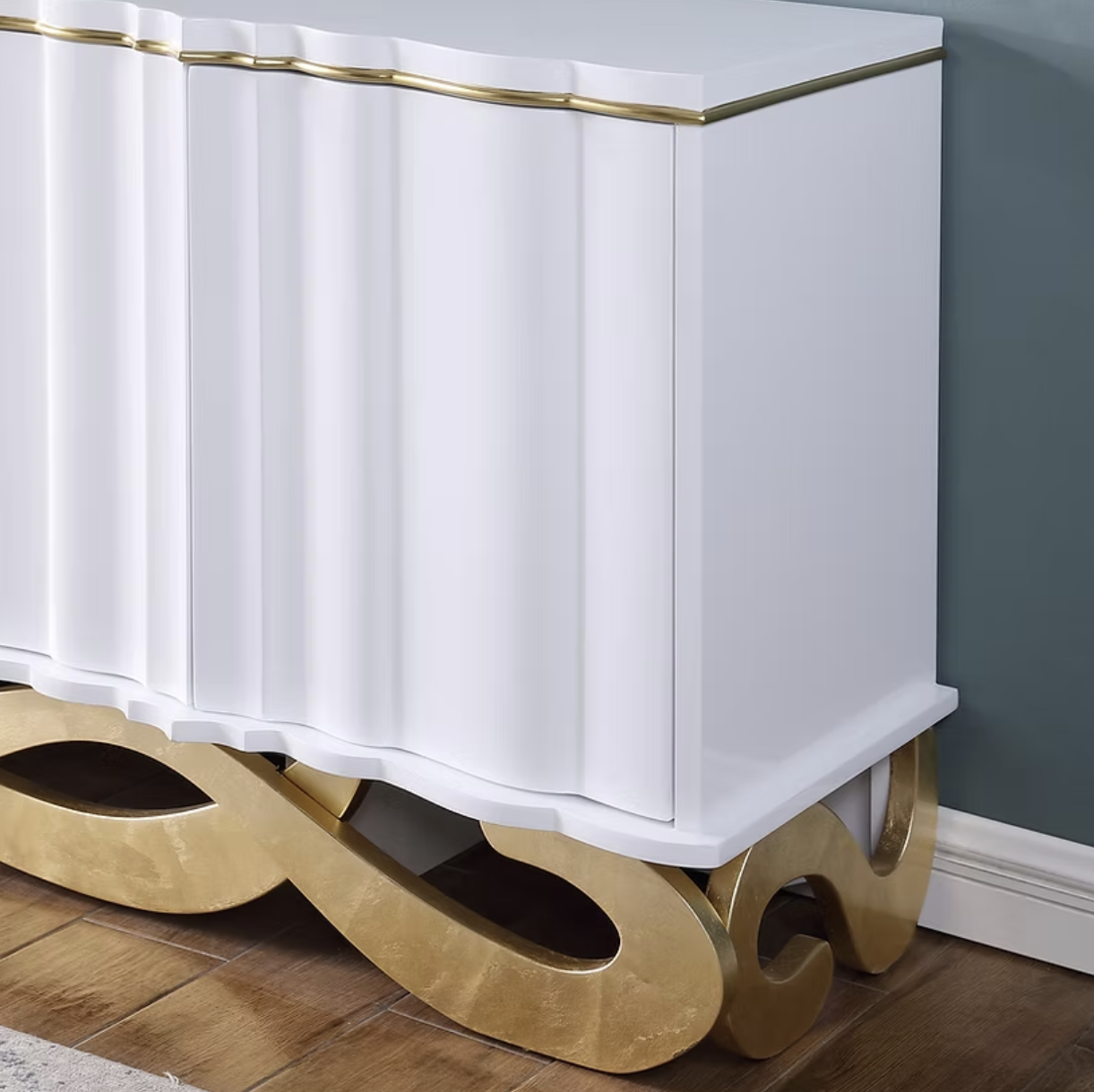 A-C28 Tessa White Console Table