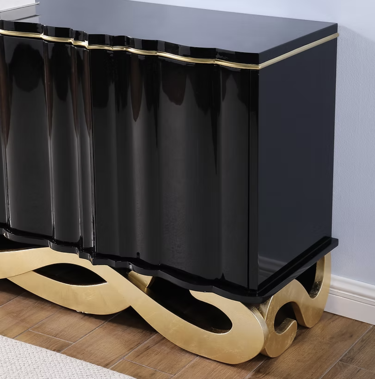 A-C17 Tessa Black Console Table
