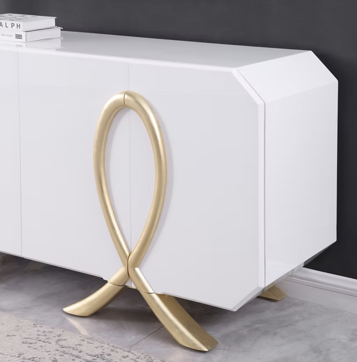 A-C16 Aster White Console Table