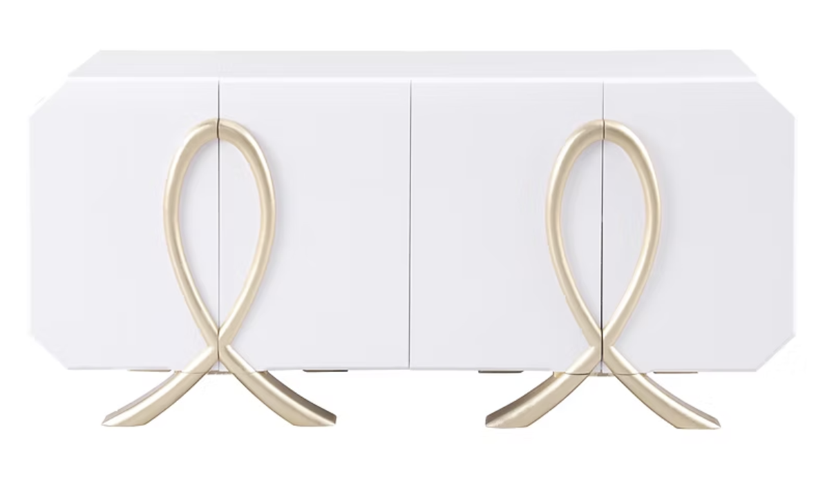 A-C16 Aster White Console Table