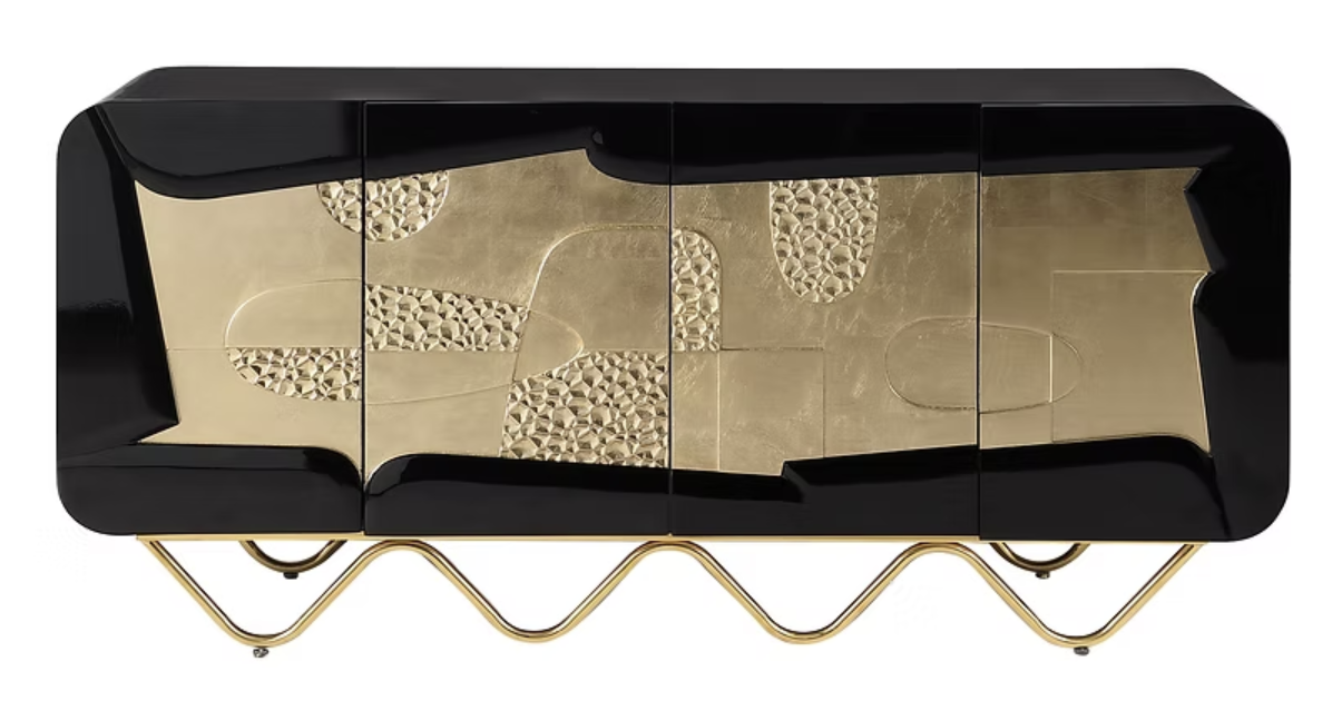 A-C14 Adora Black & Gold Console Table