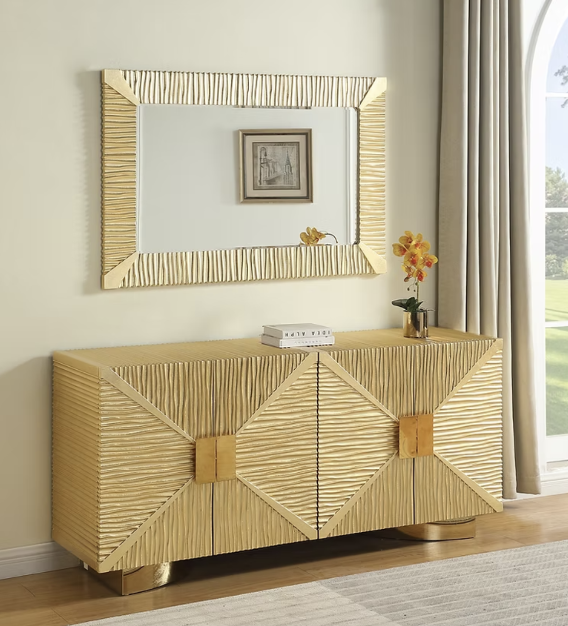 A-C11 Salma Gold Console Table