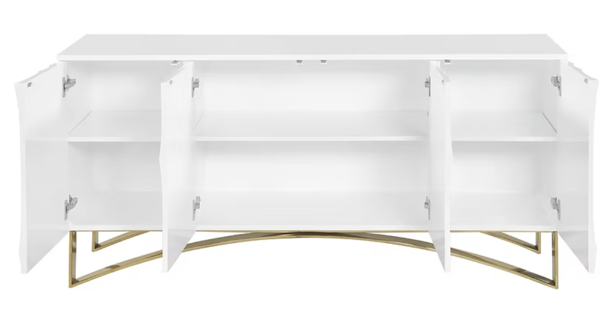 A-C07 Bianca White Console Table