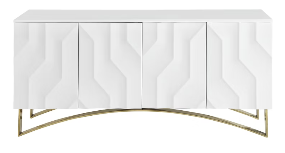 A-C07 Bianca White Console Table
