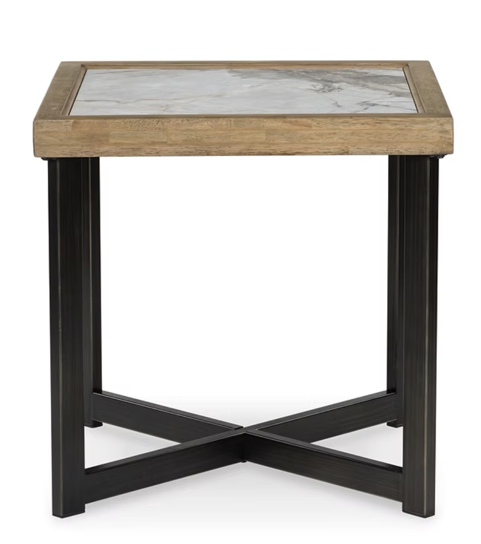 Ashley T632-2 Montia Marble Top End Table