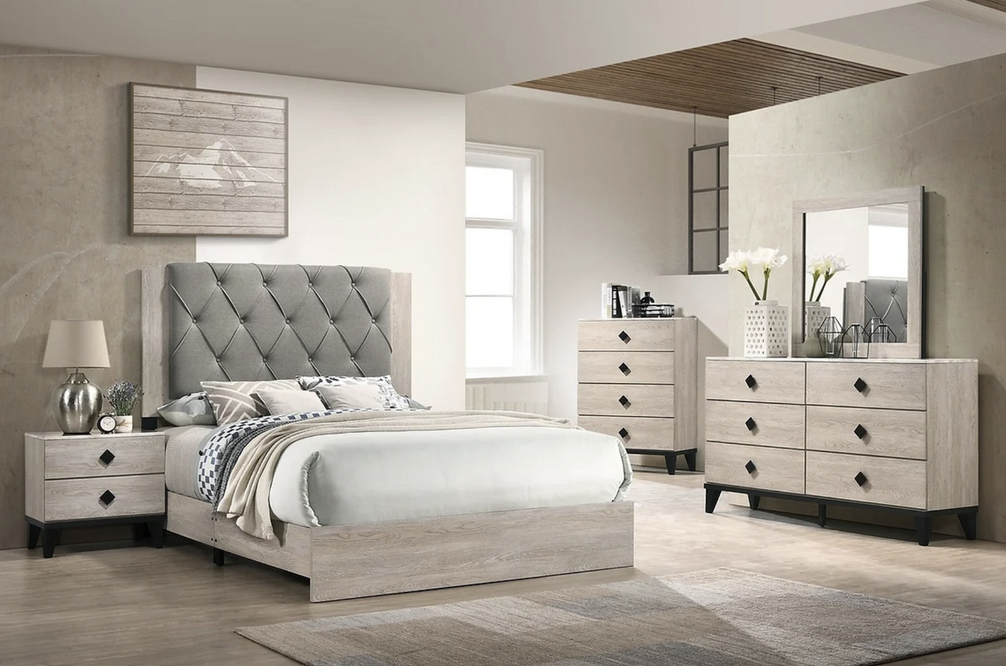 5pcs or 4pcs B1400 Giza Bedroom Set