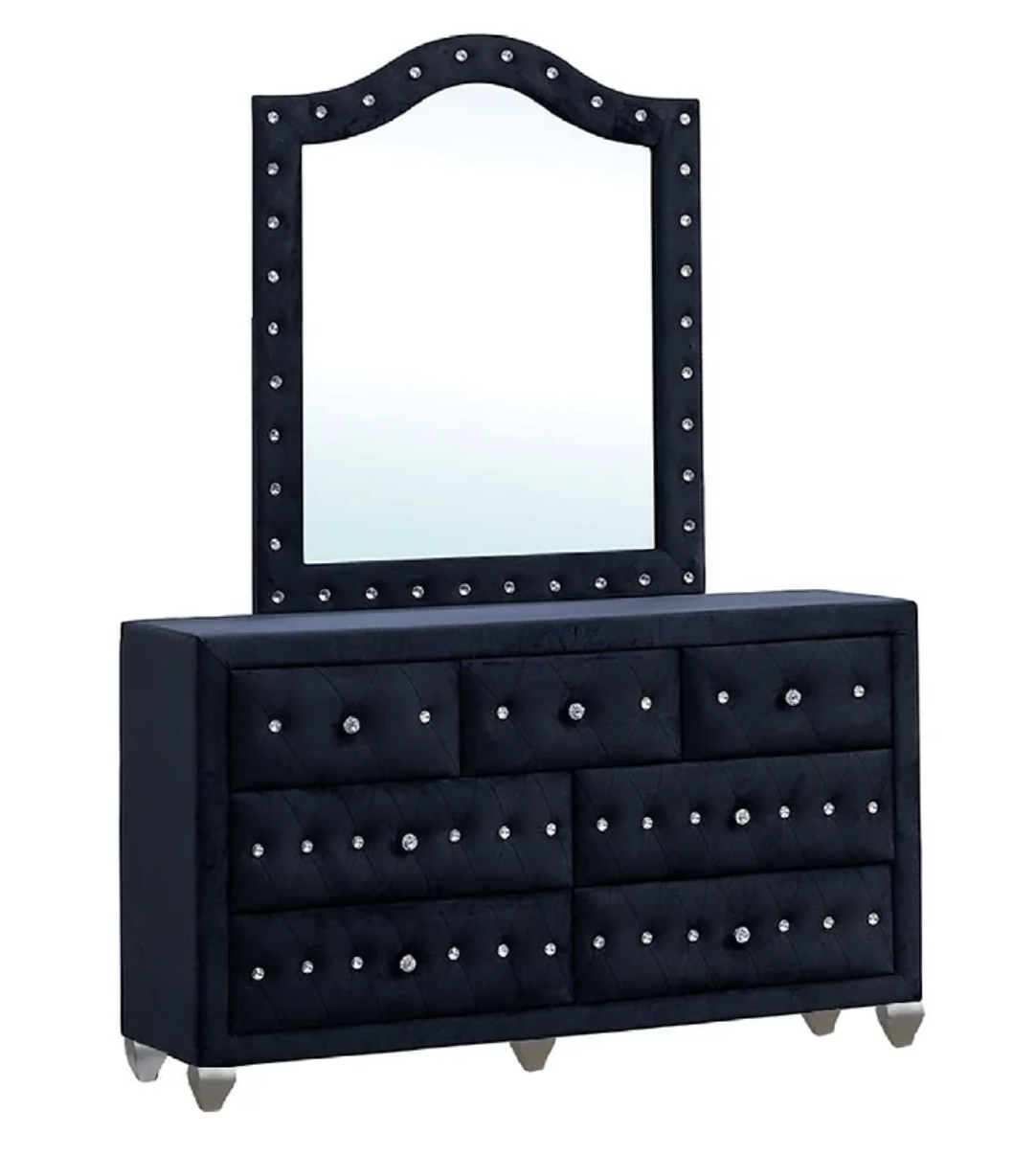 5pcs or 4pcs B2030 Divina Black Diamond Bedroom Set