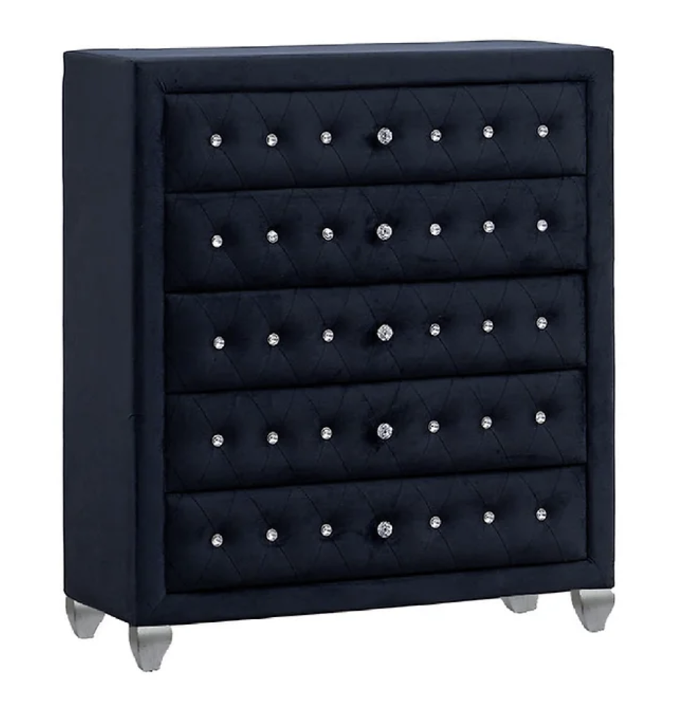 5pcs or 4pcs B2030 Divina Black Diamond Bedroom Set
