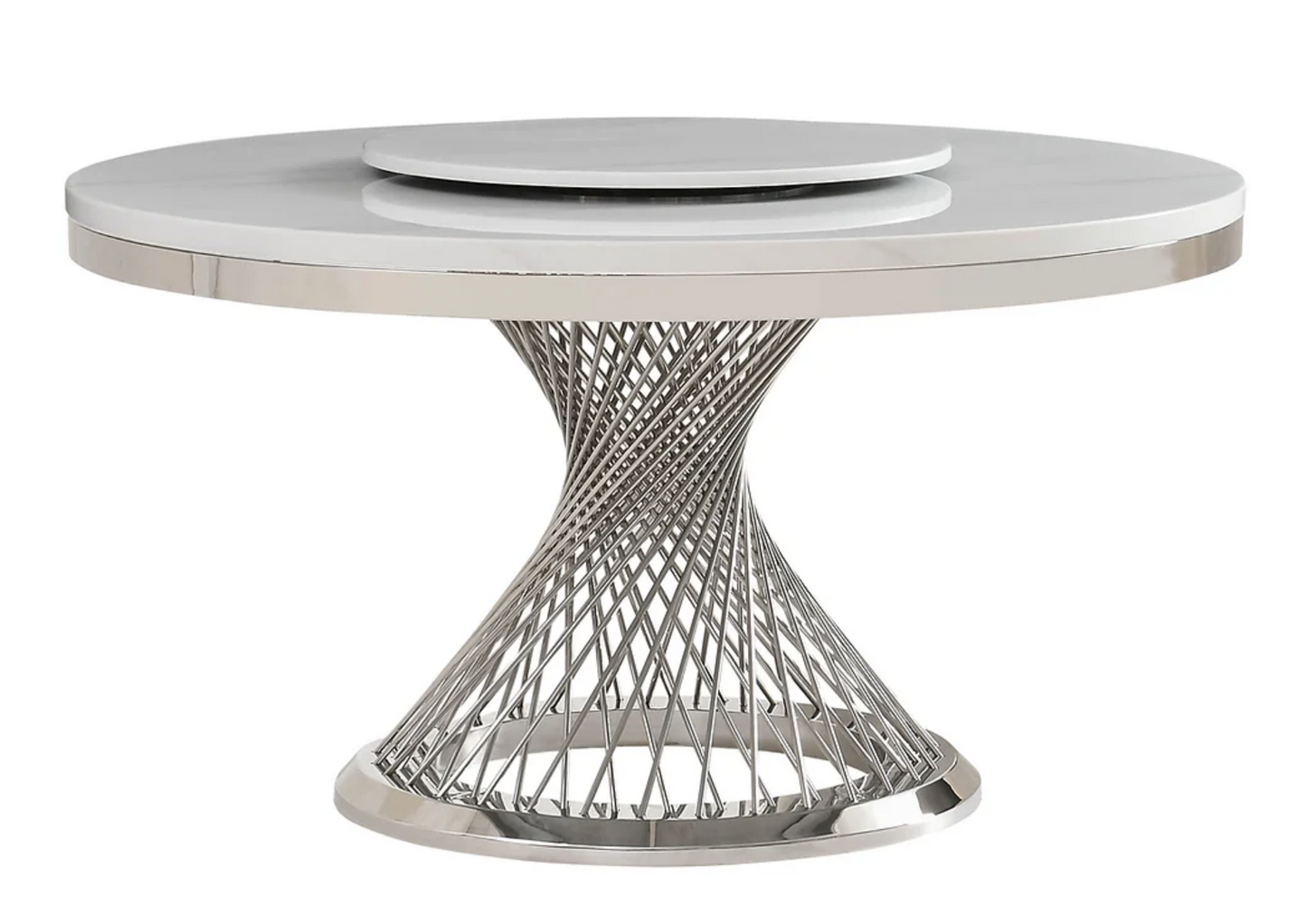 D605 Unico White & Chrome Table