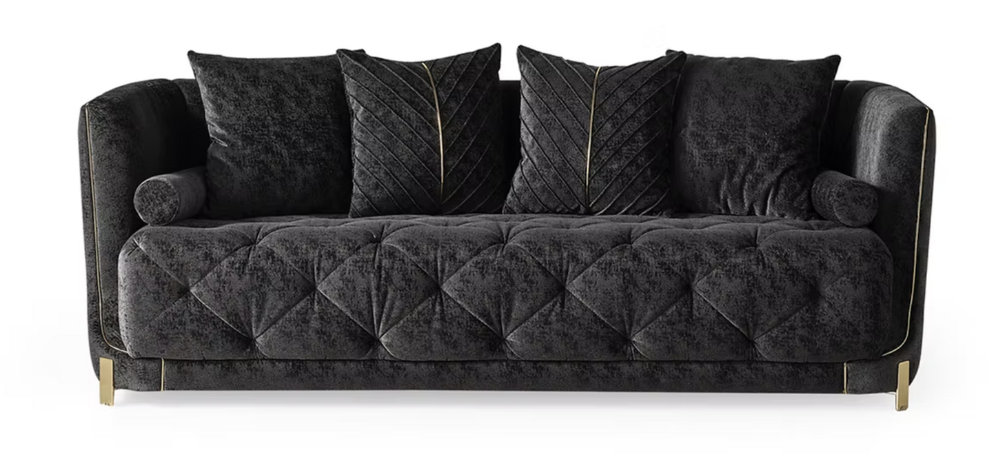 3pcs or 2pcs Elit Charcoal Sofa, Loveseat & Chair