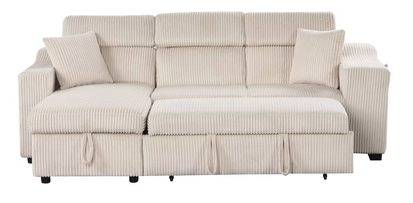 S8978 Bonaterra II Beige Corduroy Sectional