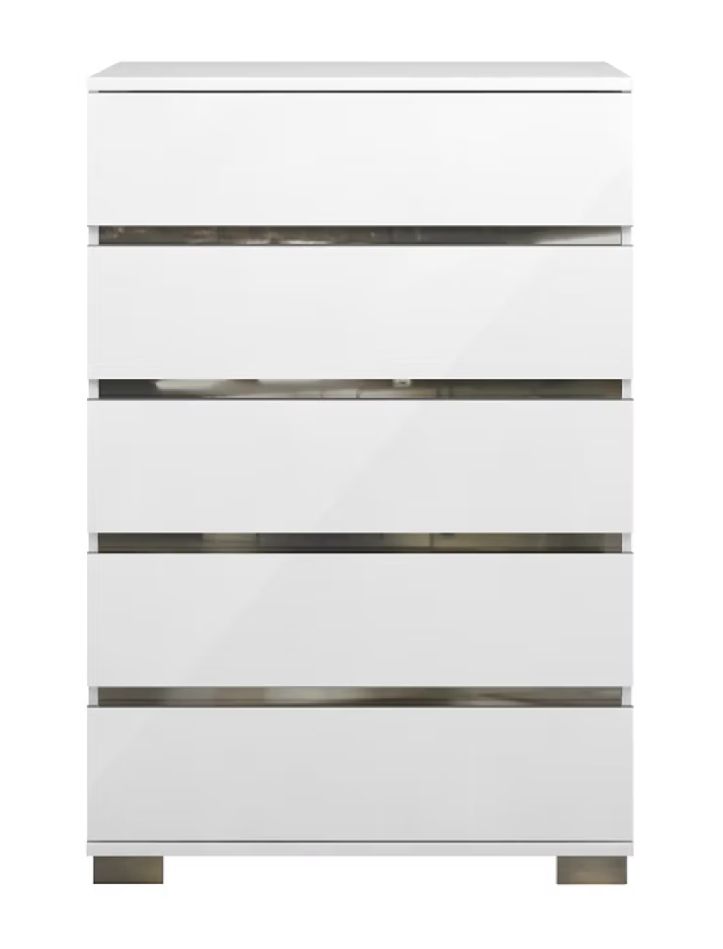 4pcs Dream King White Italian Bedroom Set
