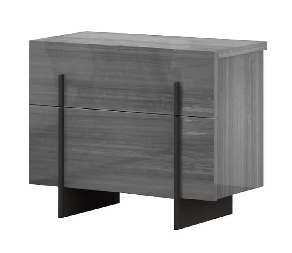 5pcs Blade Queen Grey Italian Bedroom Set