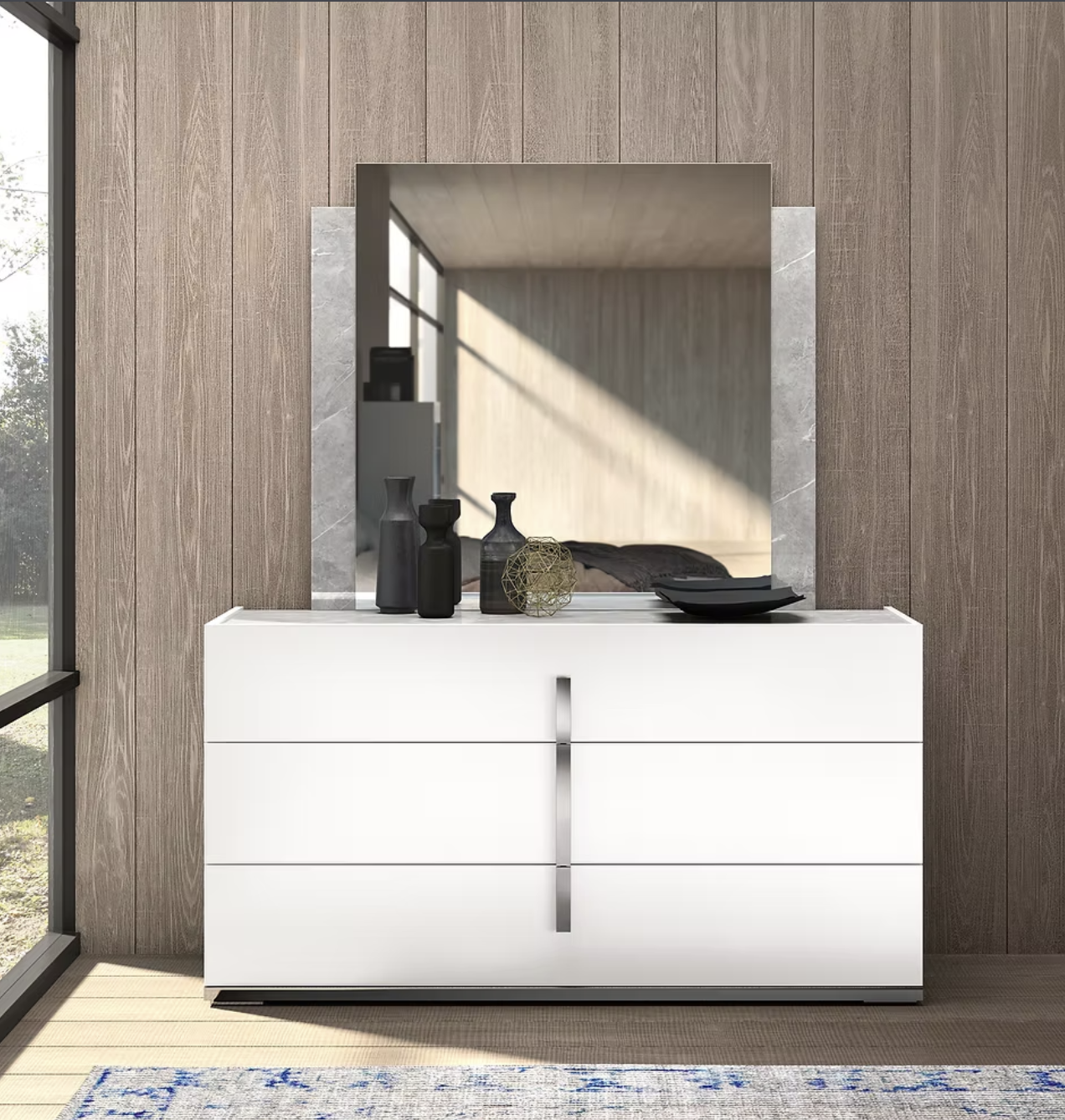 5pcs Dafne Queen Italian Bedroom Set