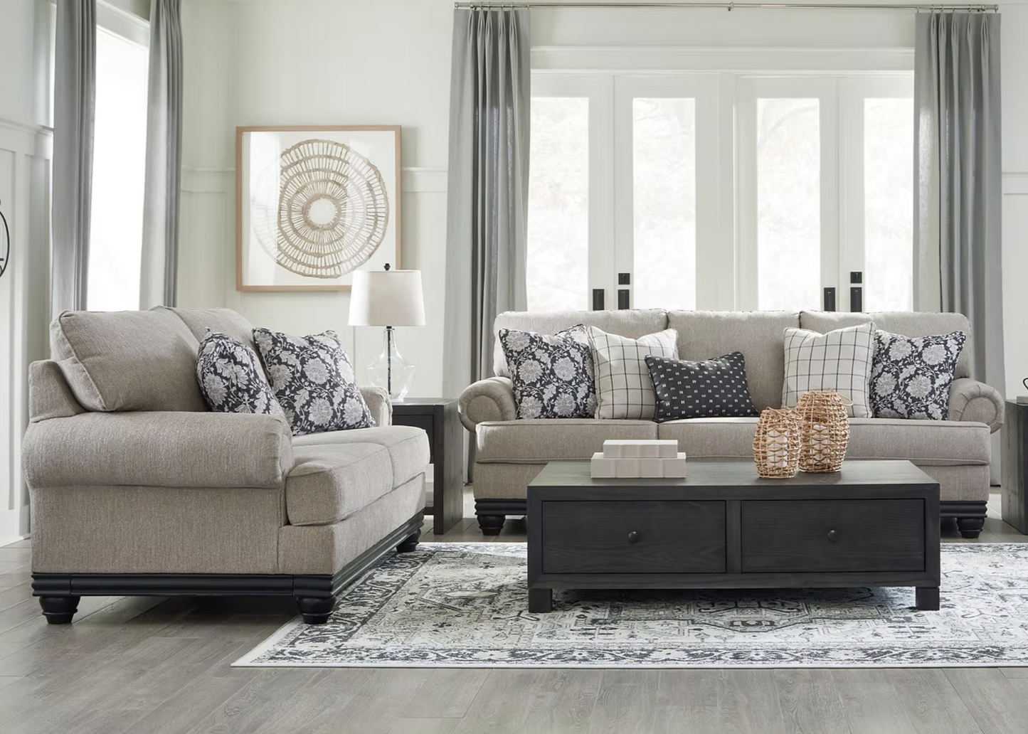 Ashley Elbiani 38704 Beige Sofa & Loveseat