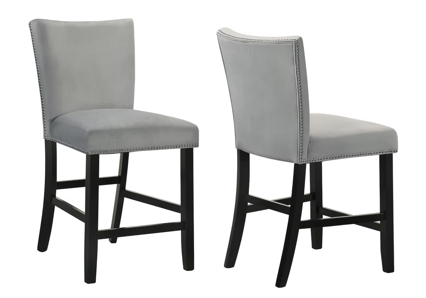 D1236 Valentino Grey Genuine Marble Counter Height Dining Set