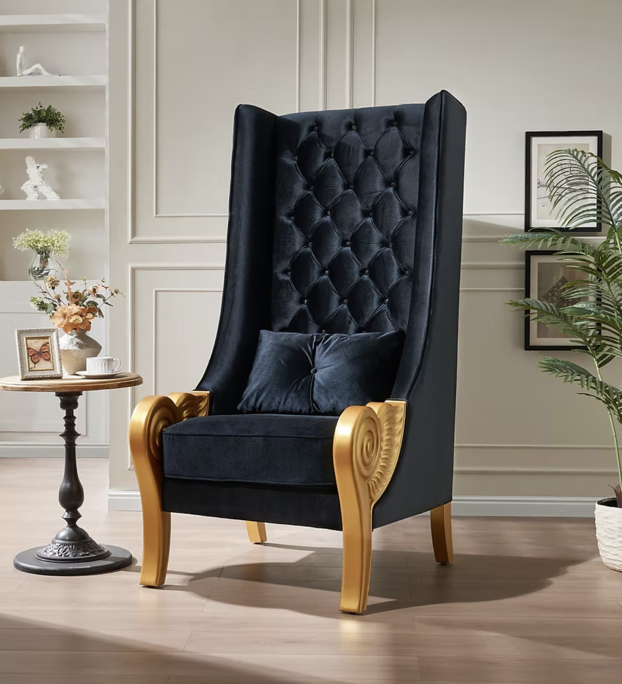 A-CH02 Black Throne Chair