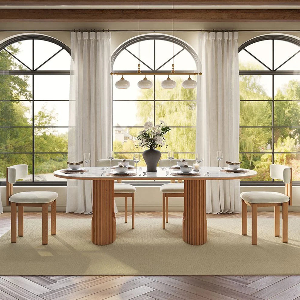 Silvo 79" Table (Glossy White) Dining Set