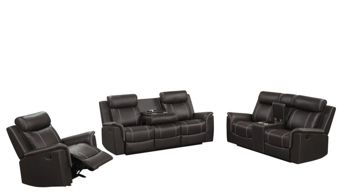 3PC Espresso Sofia20 -Reclining Set