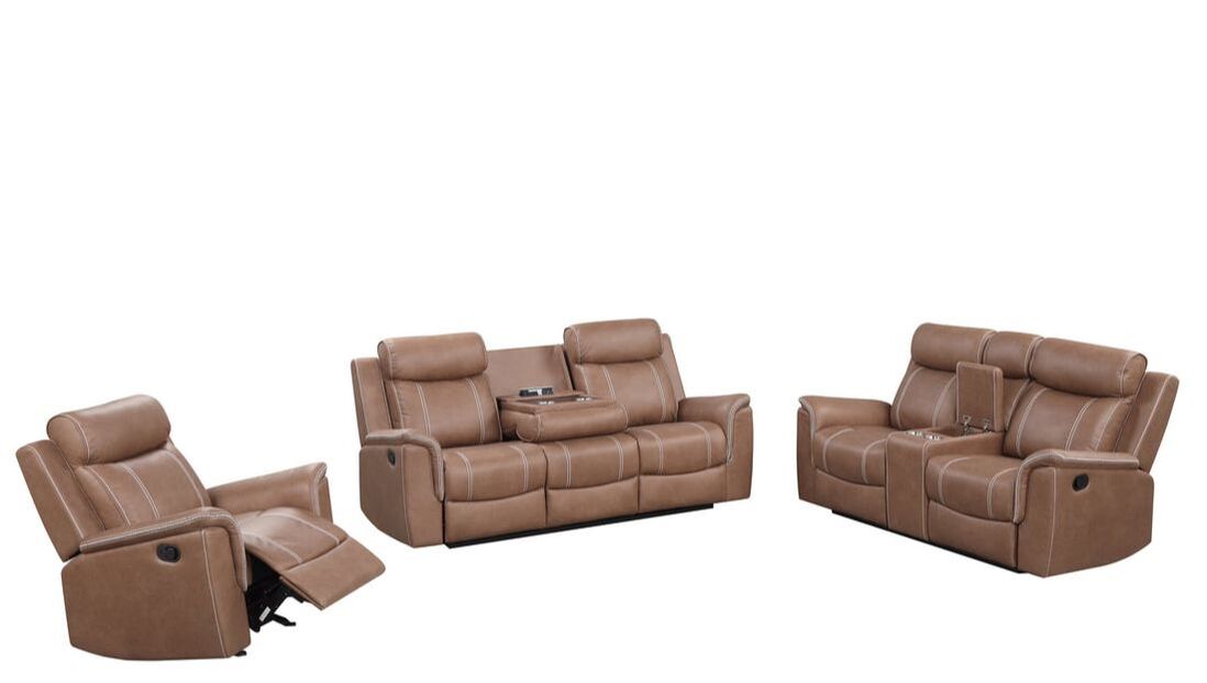 3PC Brown Sofia30 - Reclining Set