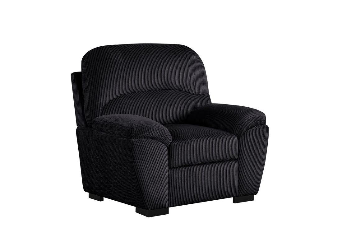 Tiffany10 Black 2PC or 3PC Sofa & Loveseat Set