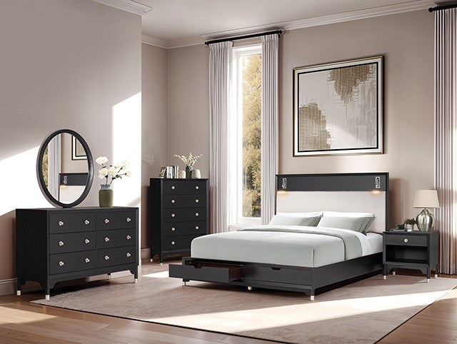 Torrance Black Modern Single Bed Frame