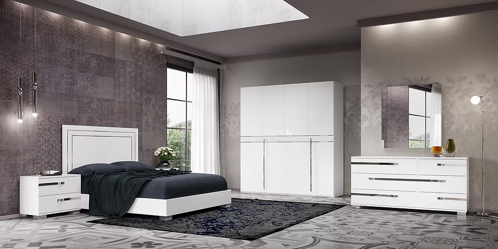 4pcs Volare Croco Italian Bedroom Set