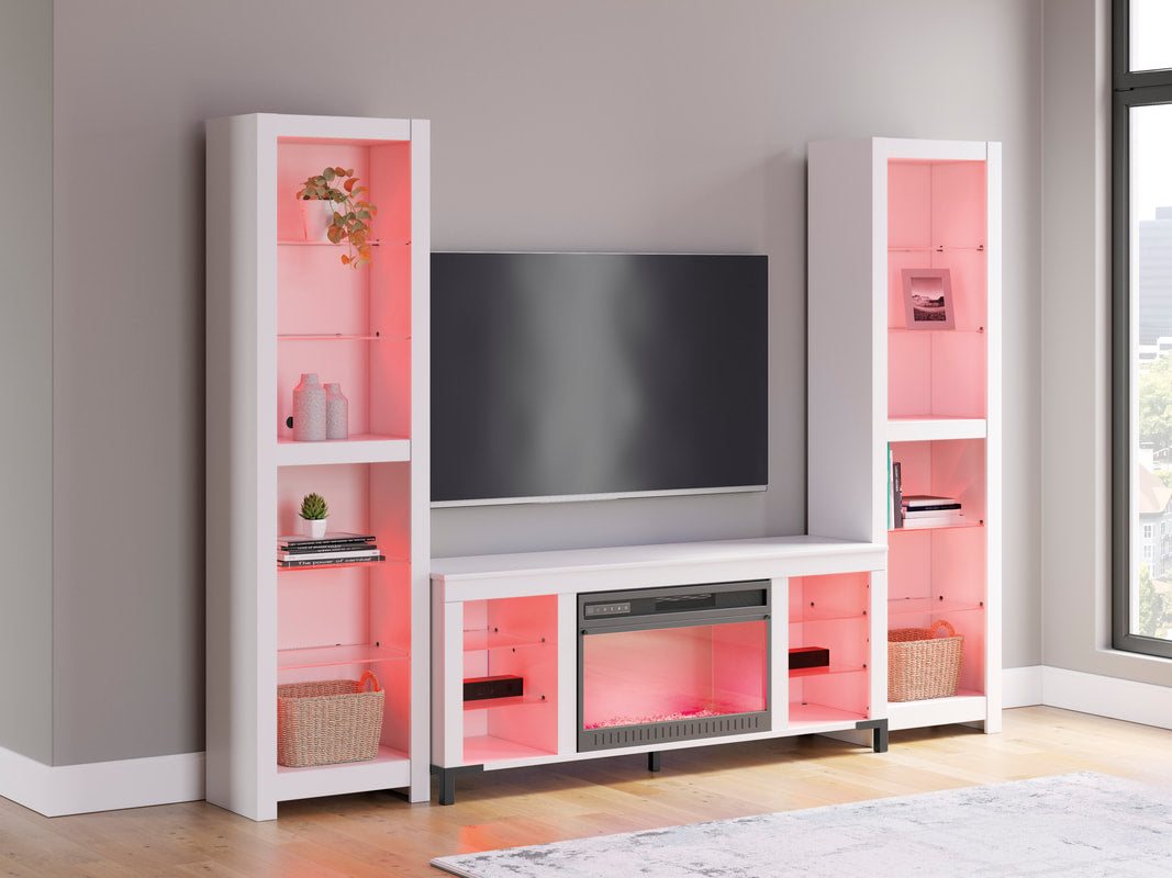 W2722 - TV Stand 59" L With Fireplace (LED Lights)