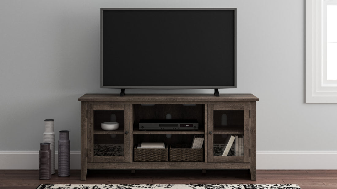 W275-68 Large Gray TV Stand 60"L