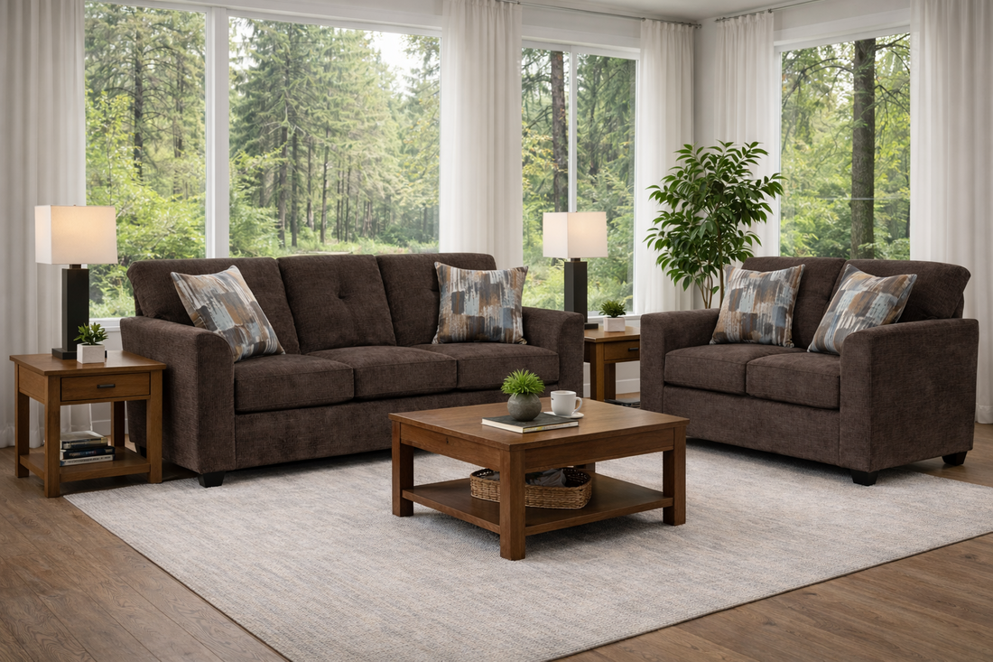 Washington 3000 Chocolate Sofa & Loveseat