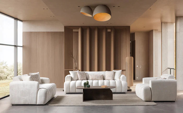 Yulia Ivory Boucle Sofa & Loveseat